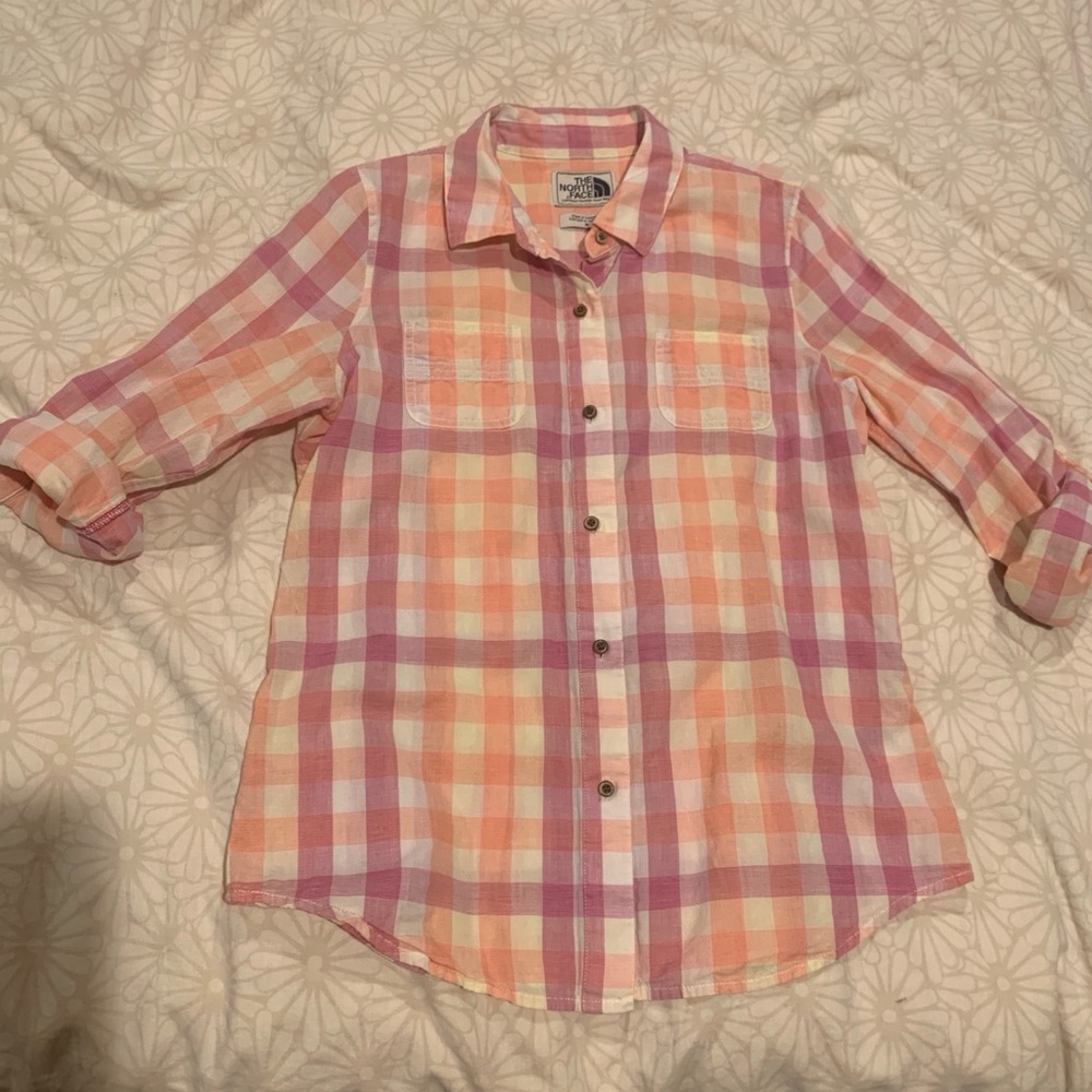 The North Face-Pink Plaid Women’s ButtonDown-SizeM